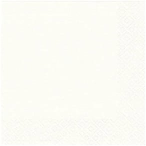 Serviette BRAUN+COMPANY Atelier, 33x33 cm, 3-lagig, weiß, 20 St.