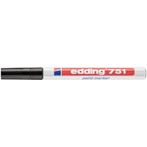 Lackmarker edding 751, 1–2 mm, schwarz