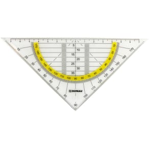 Geometriedreieck DONAU Flexi, 16 cm, transparent