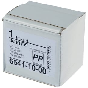 Beschriftungsschild Leitz, transparent, selbstklebend, 72x39 mm,