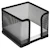 Blockask Nät Svart, metall, 10x10cm