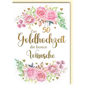 Glückwunschkarte Goldhochzeit