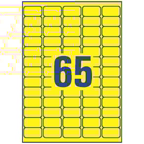 Universaletikett Avery Zweckform, 38,1 x 21,2 mm, gelb