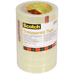 Kontorstejp Scotch 550 Transparent STOR, 19mm x 66m