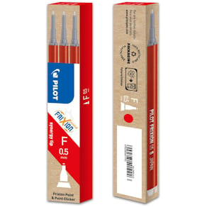 Pennpatron Gelbläck PILOT Frixion Point 0,5 Röd 3/FP
