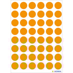 Herma etiket manuel ø13 neon orange (240)