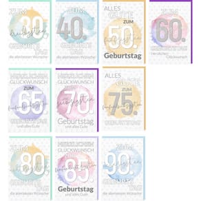 Grußkarte Aqua Premium, 50 Stück