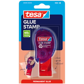 Klebestempel tesa ecoLogo, blau/rot