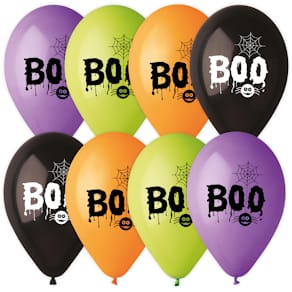 Luftballon KARALOON Halloween Boo, 8 Stück, sortierte Farben