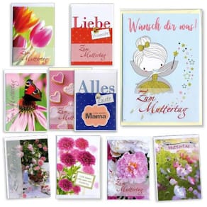 Muttertagskarte Apollo, 10er sortiert