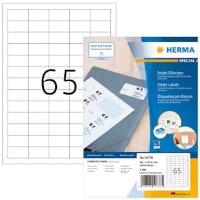 Inkjet-Etiketten HERMA, 38,1 x 21,2 mm, weiß