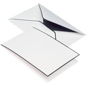 Kartenmappe Rössler Trauerpost, A6 LD/C6, 5/5, weiß