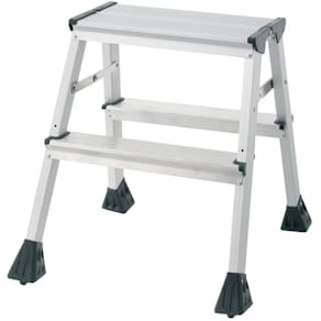 Ladder Q-CONNECT, aluminium, 2 treden