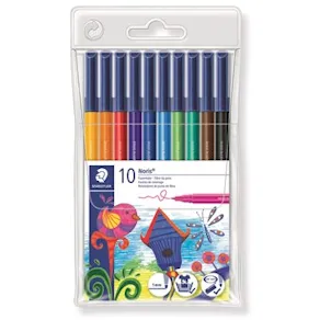 Fiberpenna STAEDTLER 10 färger