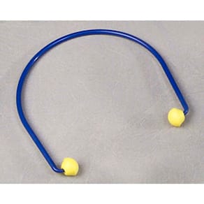 Ørepropper med snor, blødt skum blå/gul, 10 stk