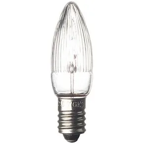 Reservlampa E10 14V 3W klar 3-pack