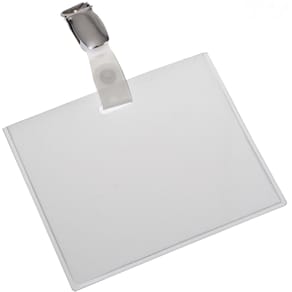 Badgehouder Europel met strip en clip, 90 x 60 mm, gesloten