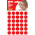 Stickers Apli Kids, cirkel, rood, diameter 20 mm, blister 180 st.
