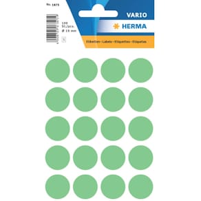 Vielzweck-Etiketten HERMA, Ø 19 mm, grün