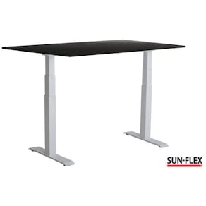 Bord SUN-FLEX VI höj/sänk 140x80 vit/sva