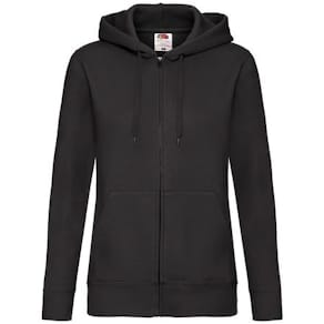 Zip Hoodie FRUIT dam svart XS