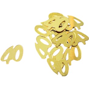 Konfetti Zahl 40, gold