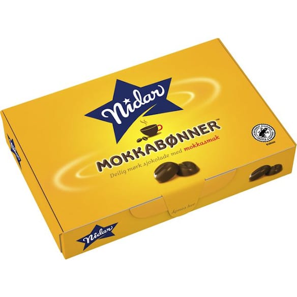 Sjokolade NIDAR Mokkabønner 110g
