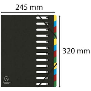 Sorteringsmappe EXACOMPTA 1-12 PP sort