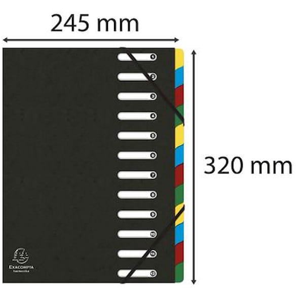 Sorteringsmappe EXACOMPTA 1-12 PP sort