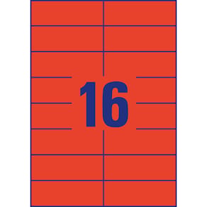 Universaletikett Avery Zweckform 105 x 37 mm, rot