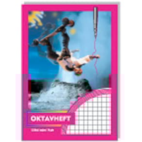 Oktavheft PVP, A6, 32 Blatt, kariert, rosa