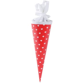 Schultüte GOLDBUCH Herzen, 35 cm, bunt