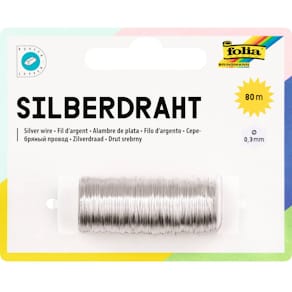 Basteldraht Folia, versilbert