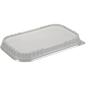 Låg til foliebakke Plus Pack PET klar, 271x168x27 mm, 100 stk