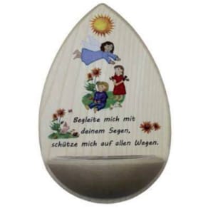 Weihwasserkessel, m. Spruch, Ahorn