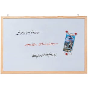 Magnettafel FRANKEN Whiteboard, Holzrahmen, 40 x 30 cm, weiß
