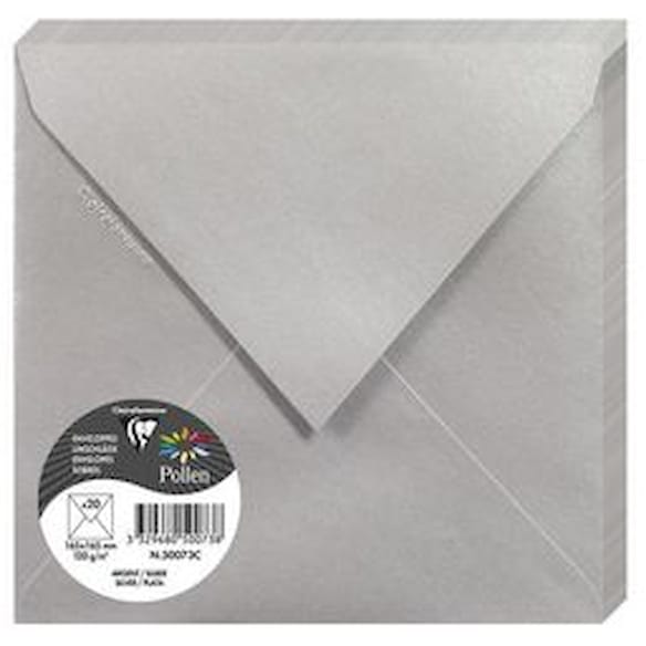 Konvolutt POLLEN 165x165 120g sølv (20)