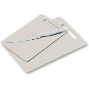 Schneidebrett Kesper, 3-teiliges Set mit Messer, grau