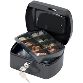 Geldkassette Q-CONNECT, Größe 1, schwarz