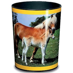 Papierkorb Läufer Motivposter, Pferd und Fohlen, 13 l