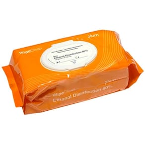 Desinfektionsklude Plum 80% ethanol, EN14885, mini 100 stk
