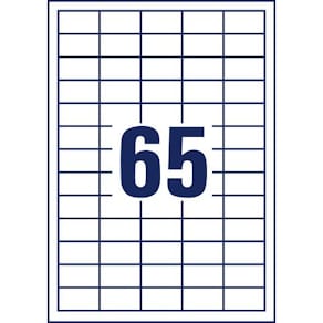 Etikett AVERY återv. 38x21,2mm 6500/fp