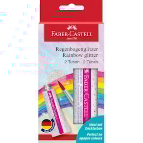 Glitzerkleber Faber-Castell, 2 x 12 ml, Regenbogen