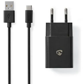 Laddare vägg NEDIS 2.4 A USB-C 1m svart