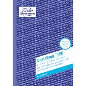 Bestellbuch Avery Zweckform 1406, A5, 2 x 50 Blatt