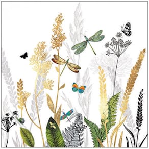 Motivserviette Ambiente, 33 x 33 cm, Zierblumen