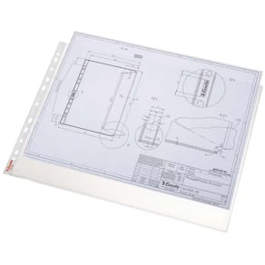 Plastlomme Esselte A3 85µm transparent, 10 stk