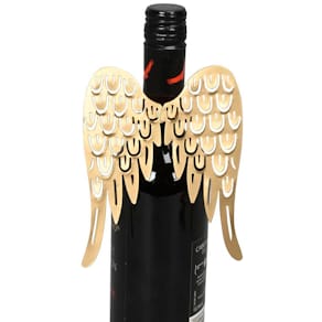 Weihnachtsdeko Engelsflügel mit Ring, gold