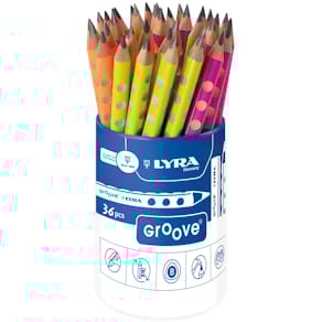 Graphitstift LYRA Groove Neon Jumbo, B, sortiert