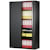 Roldeurkast Bisley, ft 198 x 120 x 43 cm, zwart, 4 legborden